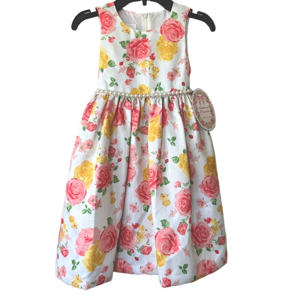 American Princess Other - AMERICAN PRINCESS FLORAL SPRING SLEEVELESS EASTER DRESS (SIZE 4 girls)